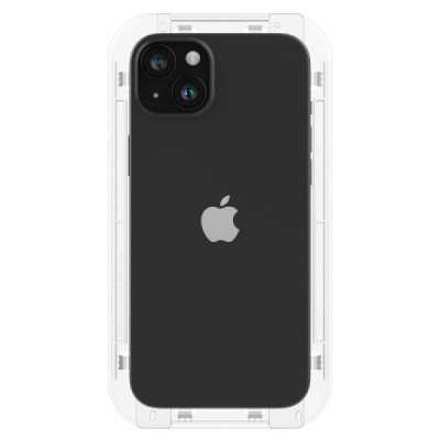 Folie pentru iPhone 15 Plus (set 2) - Spigen Glas.tR EZ FIT - Black - 7