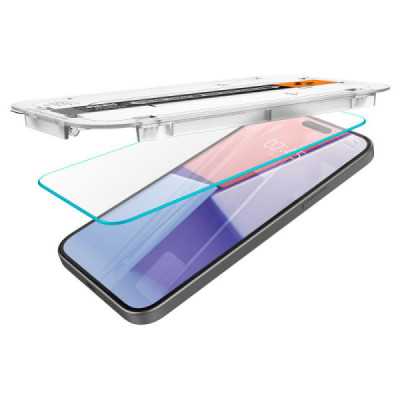 Folie pentru iPhone 15 Plus - Spigen Glas.tR EZ FIT - Clear - 4