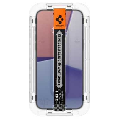 Folie pentru iPhone 15 Plus - Spigen Glas.tR EZ FIT - Clear - 5