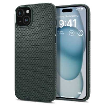 Husa pentru iPhone 15 - Spigen Liquid Air - Abyss Green - 1