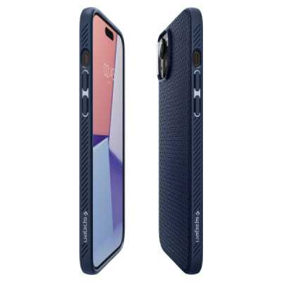 Husa pentru iPhone 15 - Spigen Liquid Air - Navy Blue - 5