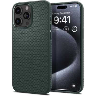 Husa pentru iPhone 15 Pro - Spigen Liquid Air - Abyss Green - 1