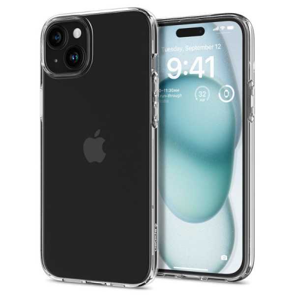 Husa pentru iPhone 15 - Spigen Liquid Crystal - Clear