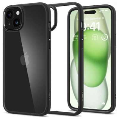 Husa pentru iPhone 15 Plus - Spigen Ultra Hybrid - Matte Black - 1