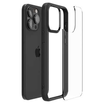 Husa pentru iPhone 15 Pro - Spigen Ultra Hybrid - Matte Black - 4