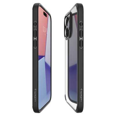 Husa pentru iPhone 15 Pro - Spigen Ultra Hybrid - Matte Black - 5