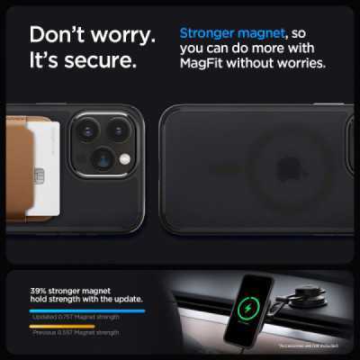 Husa pentru iPhone 15 Pro - Spigen Ultra Hybrid MagSafe - Frost Black - 5