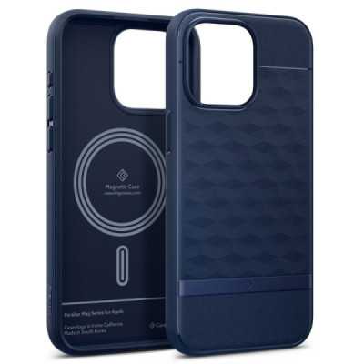 Husa pentru iPhone 15 Pro Max - Spigen Caseology Parallax MagSafe - Midnight Blue - 6