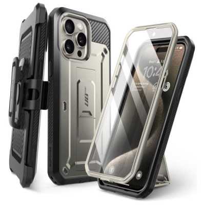 Husa pentru iPhone 15 Pro - Supcase Unicorn Beetle Pro - Titan Gray - 1