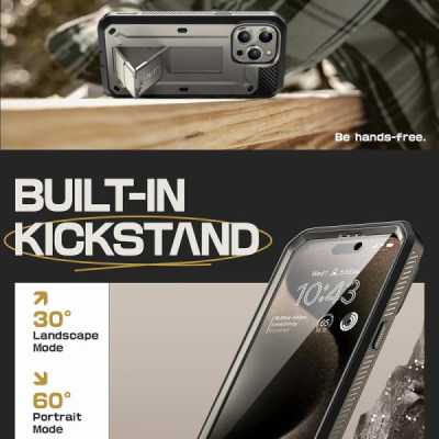 Husa pentru iPhone 15 Pro - Supcase Unicorn Beetle Pro - Titan Gray - 6