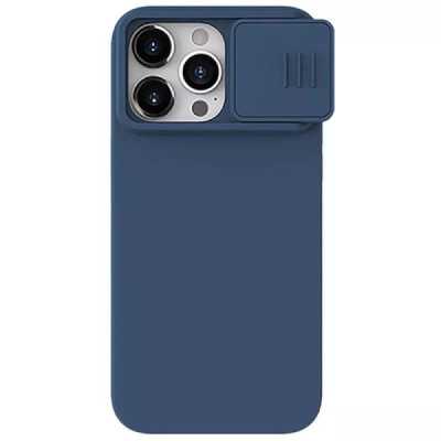 Husa pentru iPhone 15 Pro - Nillkin CamShield Silky MagSafe Silicone - Midnight Blue - 2