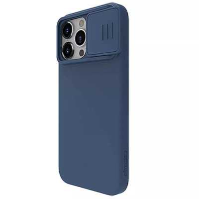 Husa pentru iPhone 15 Pro - Nillkin CamShield Silky MagSafe Silicone - Midnight Blue - 4