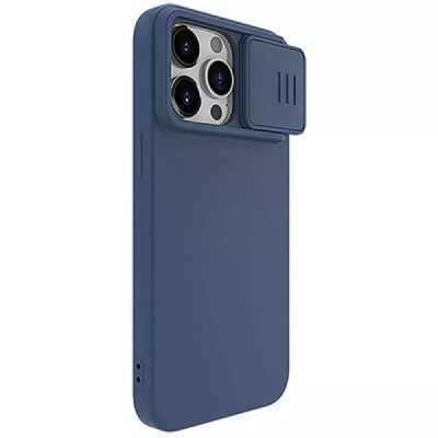 Husa pentru iPhone 15 Pro - Nillkin CamShield Silky MagSafe Silicone - Midnight Blue - 6