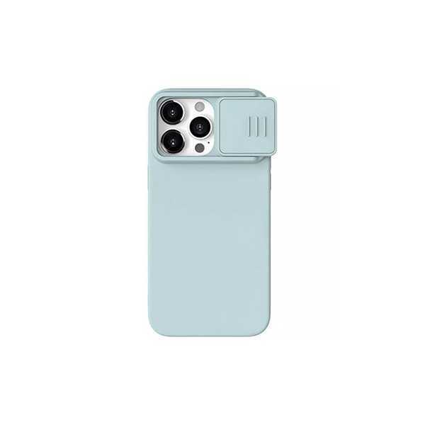 Husa pentru iPhone 15 Pro - Nillkin CamShield Silky MagSafe Silicone - Haze Blue