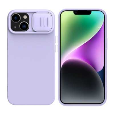 Husa pentru iPhone 15 Plus - Nillkin CamShield Silky MagSafe Silicone - Misty Purple - 1