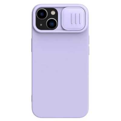 Husa pentru iPhone 15 Plus - Nillkin CamShield Silky MagSafe Silicone - Misty Purple - 2