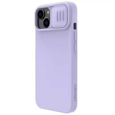 Husa pentru iPhone 15 Plus - Nillkin CamShield Silky MagSafe Silicone - Misty Purple - 4