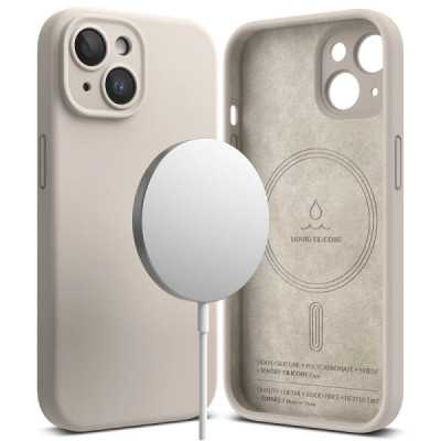 Husa pentru iPhone 15 - Ringke Silicone Magnetic - Stone - 1