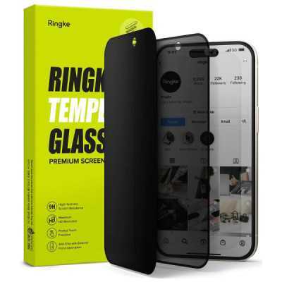 Folie pentru iPhone 15 - Ringke Cover Display Tempered Glass - Privacy - 1