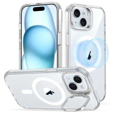 Husa pentru iPhone 15 Plus - ESR Classic Hybrid HaloLock Kickstand - Clear - 1