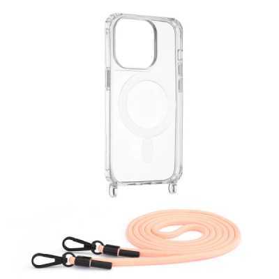 Husa pentru iPhone 14 Pro - Techsuit Acrylic MagSafe Crossbody - Pink - 1