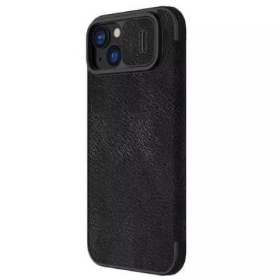 Husa pentru iPhone 15 Plus - Nillkin QIN Leather Case - Black - 3