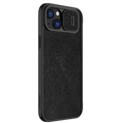 Husa pentru iPhone 15 Plus - Nillkin QIN Leather Case - Black - 5