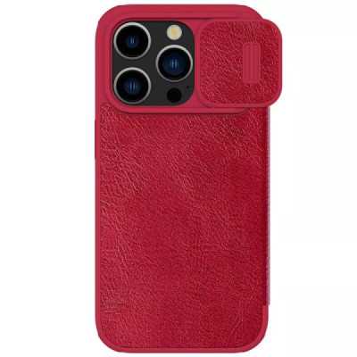 Husa pentru iPhone 15 Pro Max - Nillkin QIN Pro Leather Case - Red - 1