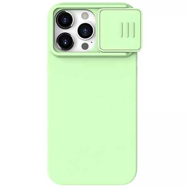 Husa pentru iPhone 15 Pro Max - Nillkin CamShield Silky MagSafe Silicone - Mint Green