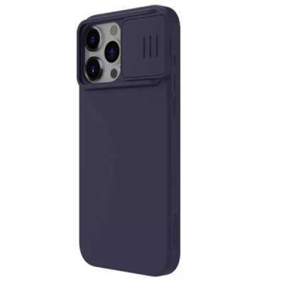 Husa pentru iPhone 15 Pro Max - Nillkin CamShield Silky MagSafe Silicone - Dark Night Purple - 3