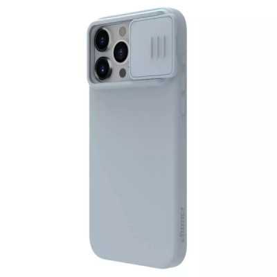 Husa pentru iPhone 15 Pro - Nillkin CamShield Silky MagSafe Silicone - Star Grey - 3