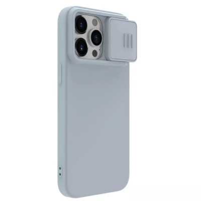 Husa pentru iPhone 15 Pro - Nillkin CamShield Silky MagSafe Silicone - Star Grey - 5