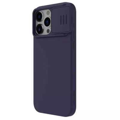 Husa pentru iPhone 15 Pro - Nillkin CamShield Silky MagSafe Silicone - Dark Night Purple - 3