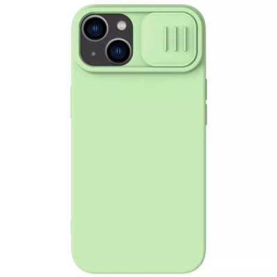 Husa pentru iPhone 15 - Nillkin CamShield Silky MagSafe Silicone - Mint Green - 2