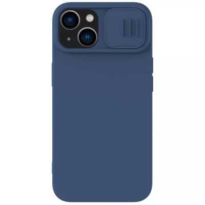 Husa pentru iPhone 15 - Nillkin CamShield Silky MagSafe Silicone - Midnight Blue - 2