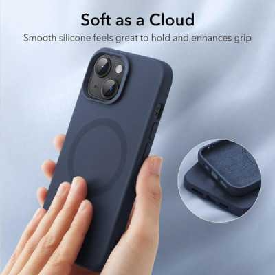 Husa pentru iPhone 15 - ESR Cloud Soft HaloLock - Dark Blue - 3