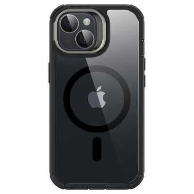 Husa pentru iPhone 15 + Folie - ESR Armor Tough Kickstand HaloLock - Clear Black - 2