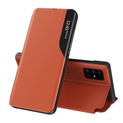 Husa Samsung Galaxy A51 4G Eco Leather View Flip Tip Carte - Portocaliu - 1 Husa Samsung Galaxy A51 4G Eco Leather View Flip Tip Carte - Portocaliu - 1