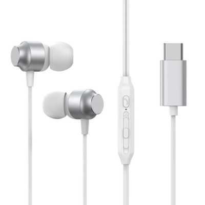 Casti cu Fir Type-C, In-Ear, 1.2m - JoyRoom (JR-EC06) - Silver - 1