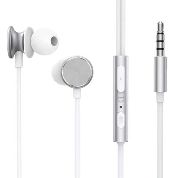 Casti In-Ear cu Fir Jack 3.5mm, 1.2m - JoyRoom (JR-EW03), argintiu