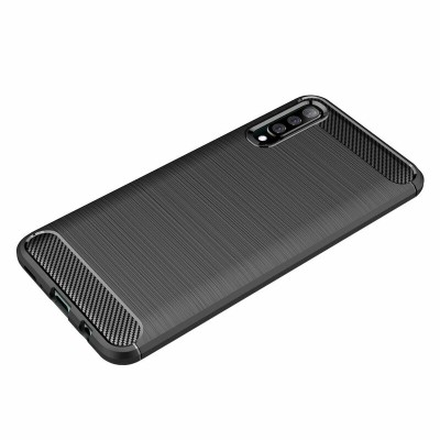 Husa Samsung Galaxy A70, A70s Techsuit Carbon Silicone, negru - 1