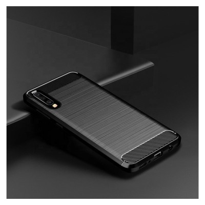 Husa Samsung Galaxy A70, A70s Techsuit Carbon Silicone, negru - 5