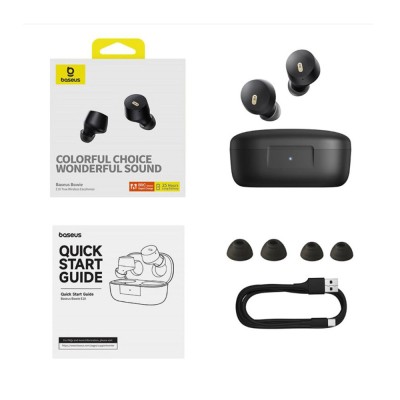 Casti in-ear wireless Bluetooth, ENC Baseus Bowie E18, negru - 5 Casti in-ear wireless Bluetooth, ENC Baseus Bowie E18, negru - 5