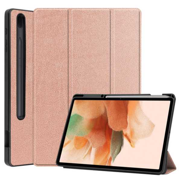 Husa pentru Samsung Galaxy Tab S7 Plus / Tab S8 Plus / Tab S7 FE - Techsuit FoldPro - Rose Gold