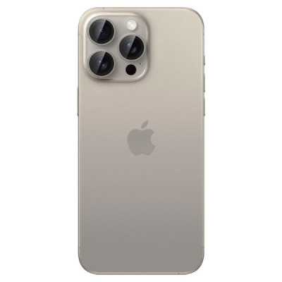 Folie Camera pentru iPhone 14 Pro / 14 Pro Max / 15 Pro / 15 Pro Max (set 2) - Spigen Glas.tR Optik - Natural Titanium - 5