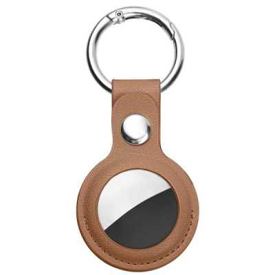 Husa pentru AirTag - Techsuit Secure Leather Holder (SLH1) - Brown - 1