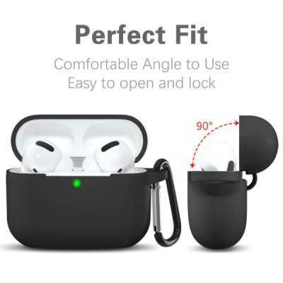 Husa pentru Apple AirPods 3 - Techsuit Silicone Case - Black - 5