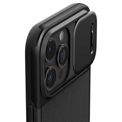 Husa iPhone 15 Pro - Spigen Optik Mag Armor - Black - 7