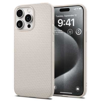 Husa pentru iPhone 15 Pro - Spigen Liquid Air - Natural Titanium - 1