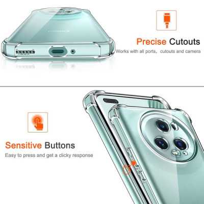 Husa pentru Honor Magic5 Pro - Techsuit Shockproof Clear Silicone - Clear - 5